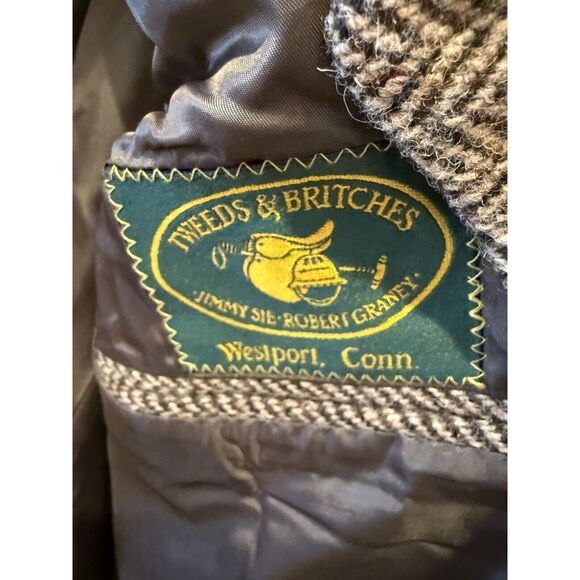 Vintage POLO Ralph Lauren Men’s Tweed Wool Jacket Suede Patch Throat Latch 42 44 - Picture 16 of 16